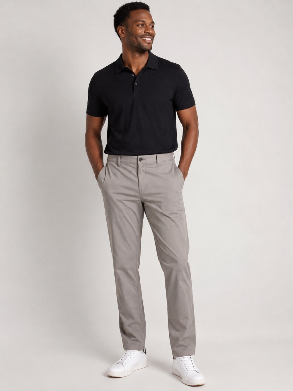Express Men’s Gray Chino Pants – Classic Tailored Style